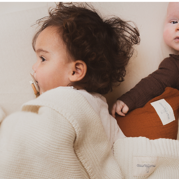 Bio-Schurwolle Baby-Strickdecke - KNIT COVER